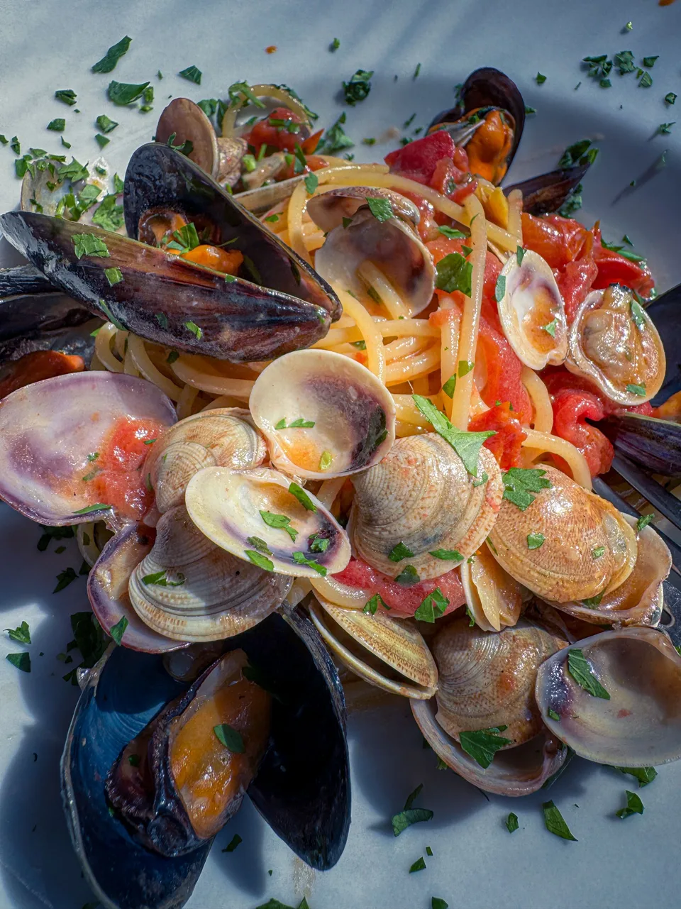 Pasta con Almejas y Mejillones